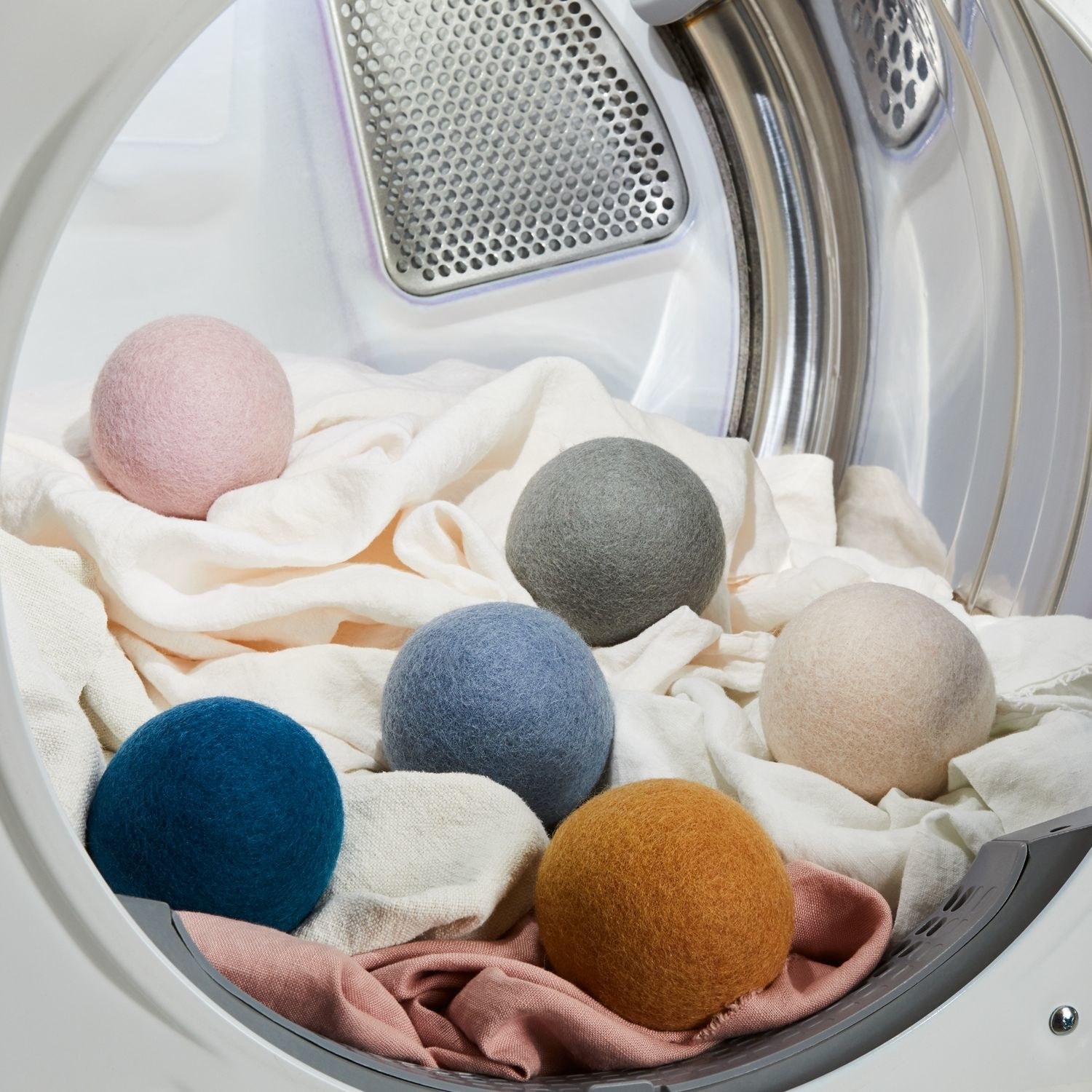 The dryer balls in a dryer