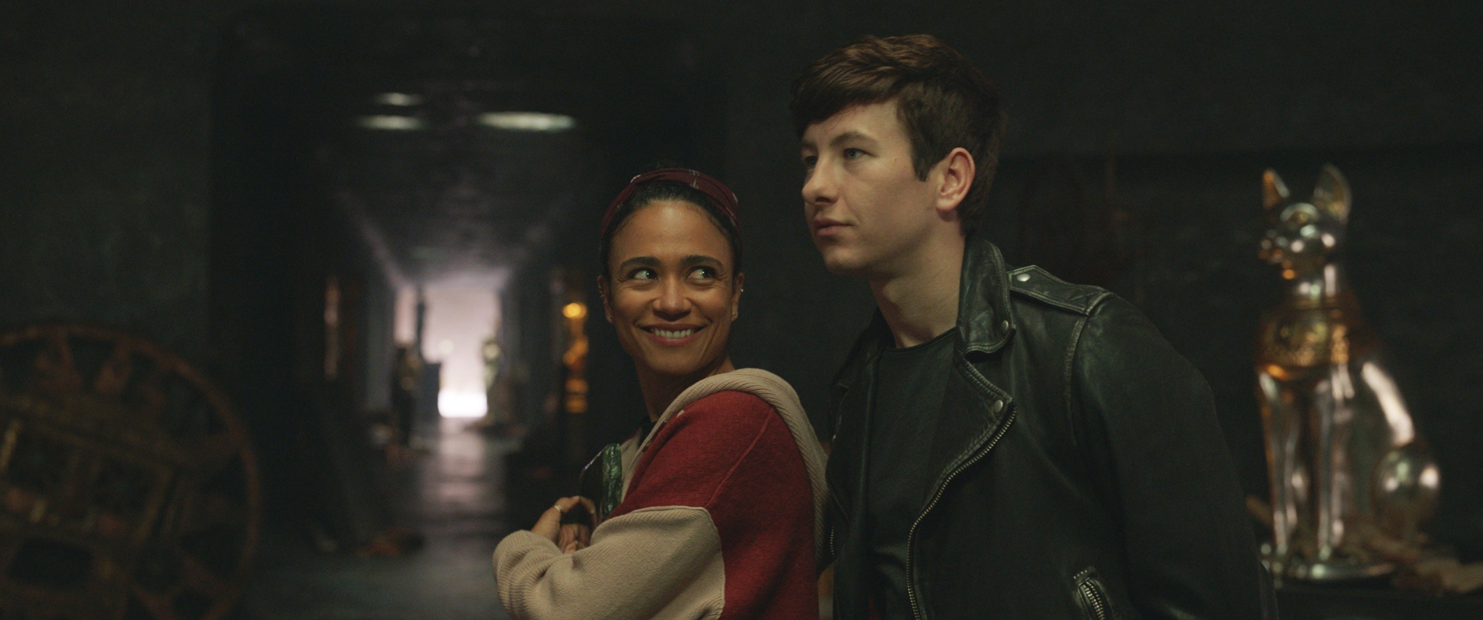 Makkari (Lauren Ridloff) and Druig (Barry Keoghan) in &quot;Eternals&quot;