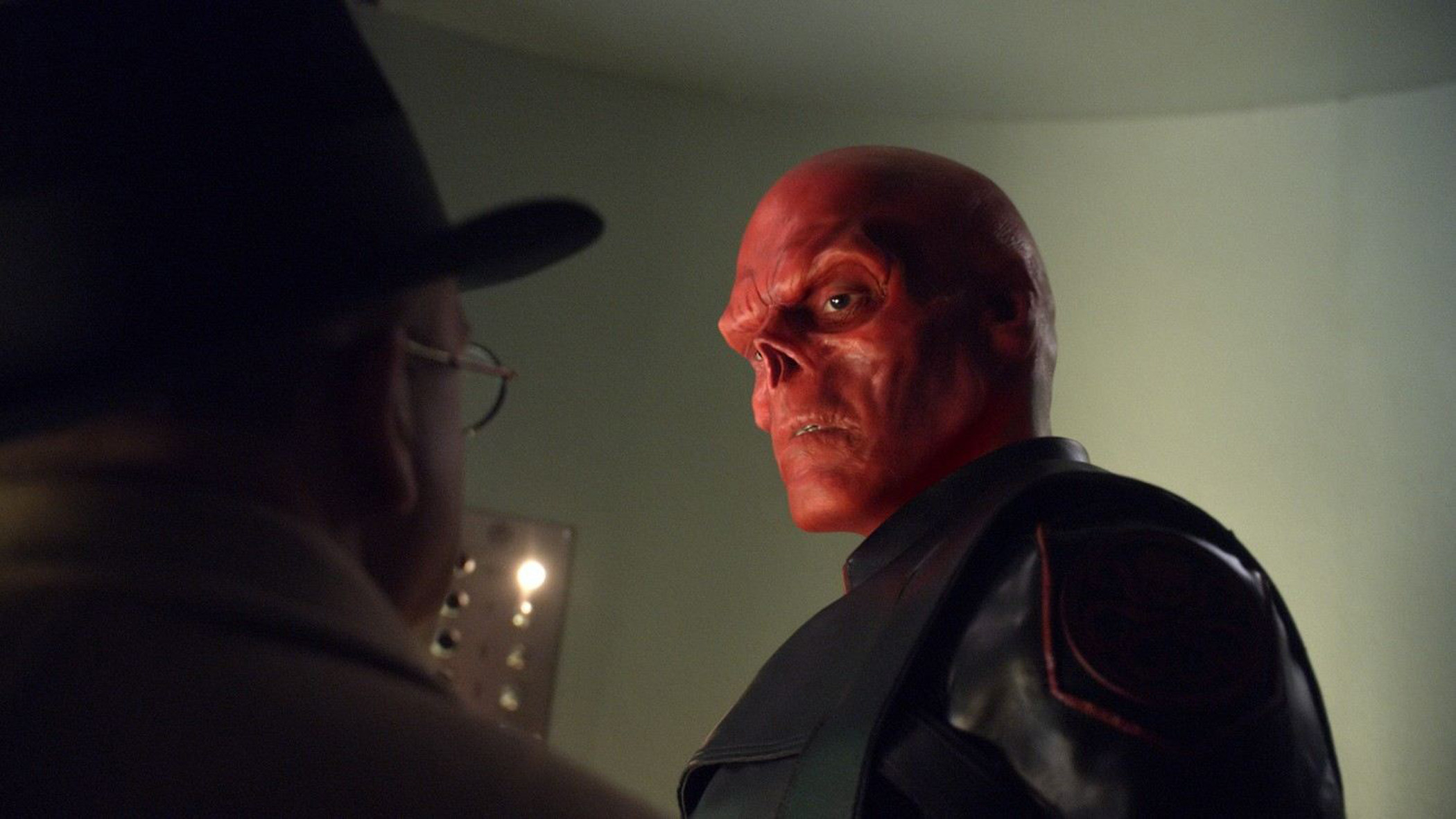 (L-R) Arnim Zola (Toby Jones) and Red Skull (Hugo Weaving) in &quot;Captain America: The First Avenger&quot;