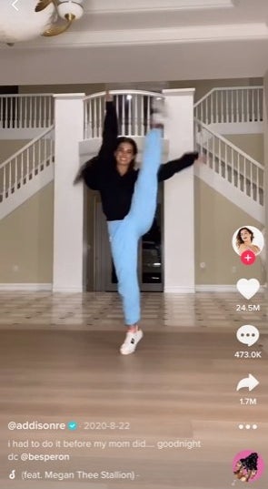 Addison Rae Dancing To &quot;Wap&quot; by Meg the Stallion and Cardi B