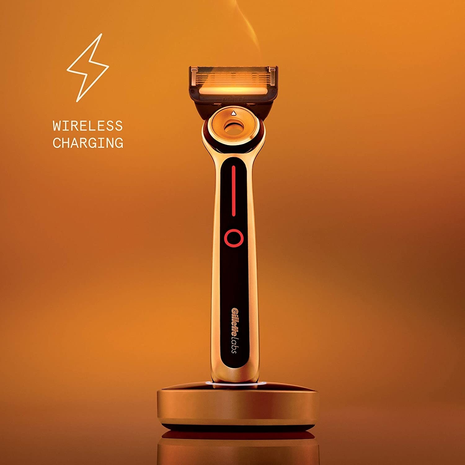 The wireless charging razor