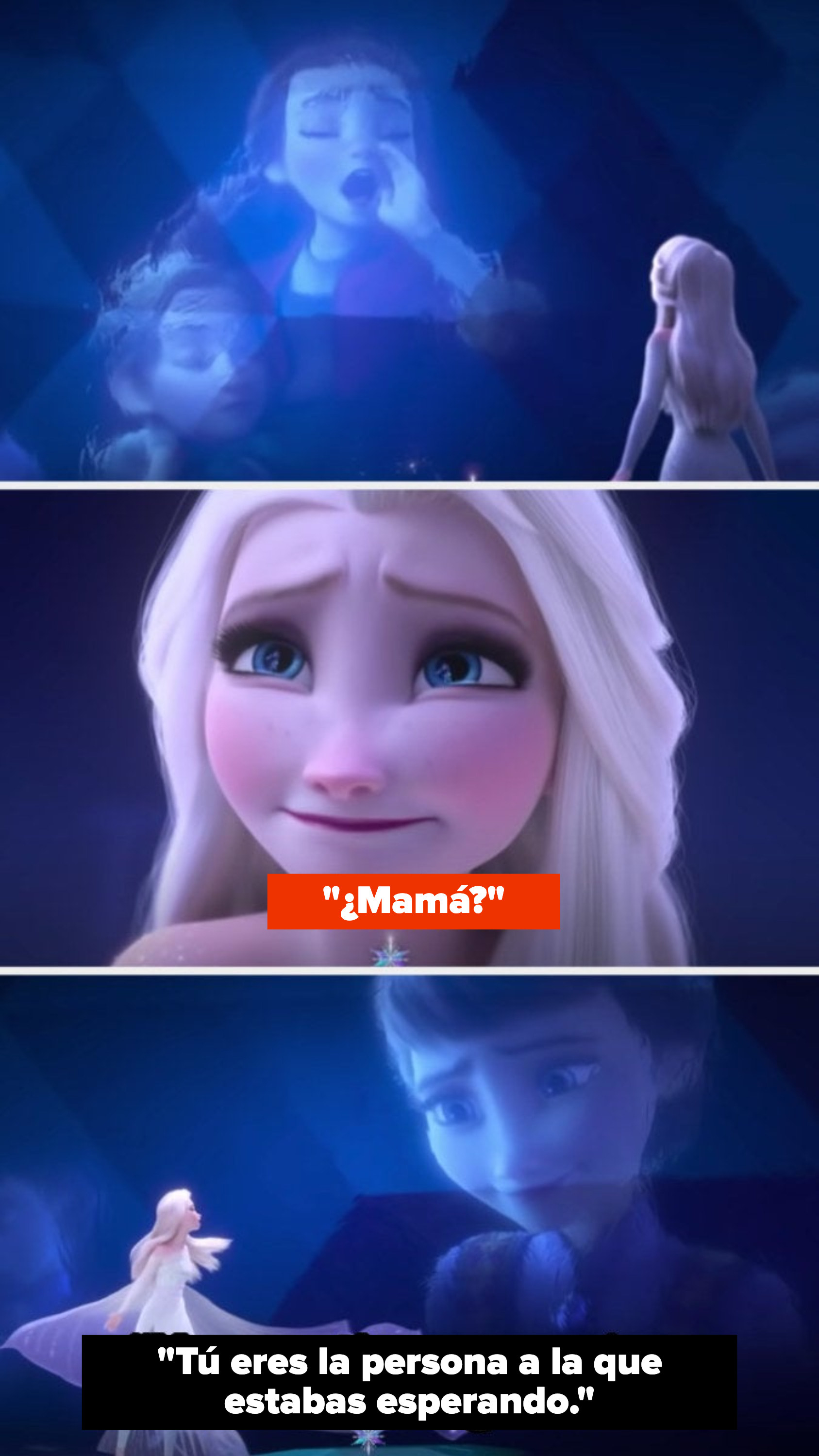 Elsa hears her mother sing and tell her that &quot;you are the one you&#x27;ve been waiting for&quot;