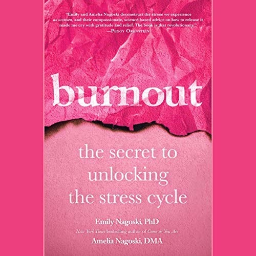 ripped pink piece of paper that says &quot;burnout the secret to unlocking the stress cycle&quot;