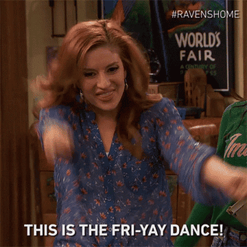 Chelsea from Raven&#x27;s Home saying &quot;this is the Fri-yay dance&quot; while dancing