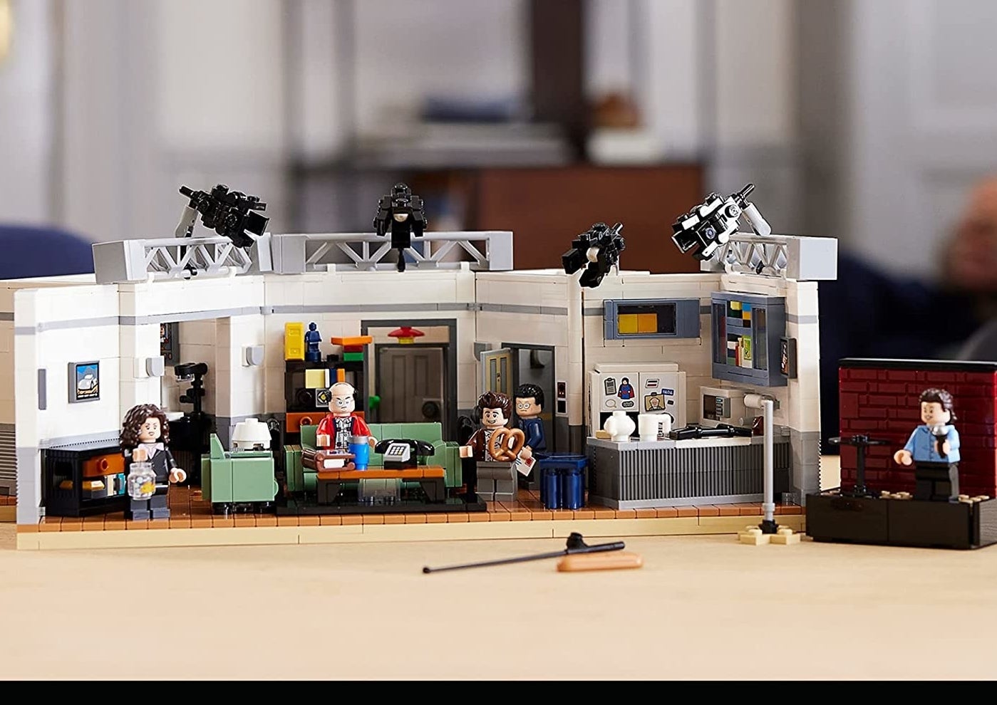 The completed set on a table