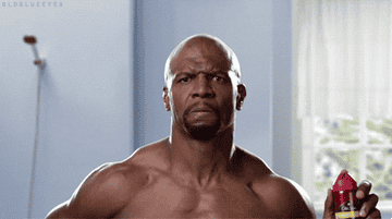 Terry Crews&#x27;s head opening up and brain blasting off in an Old Spice commercial