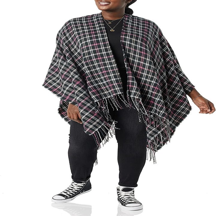 A person wearing a shawl