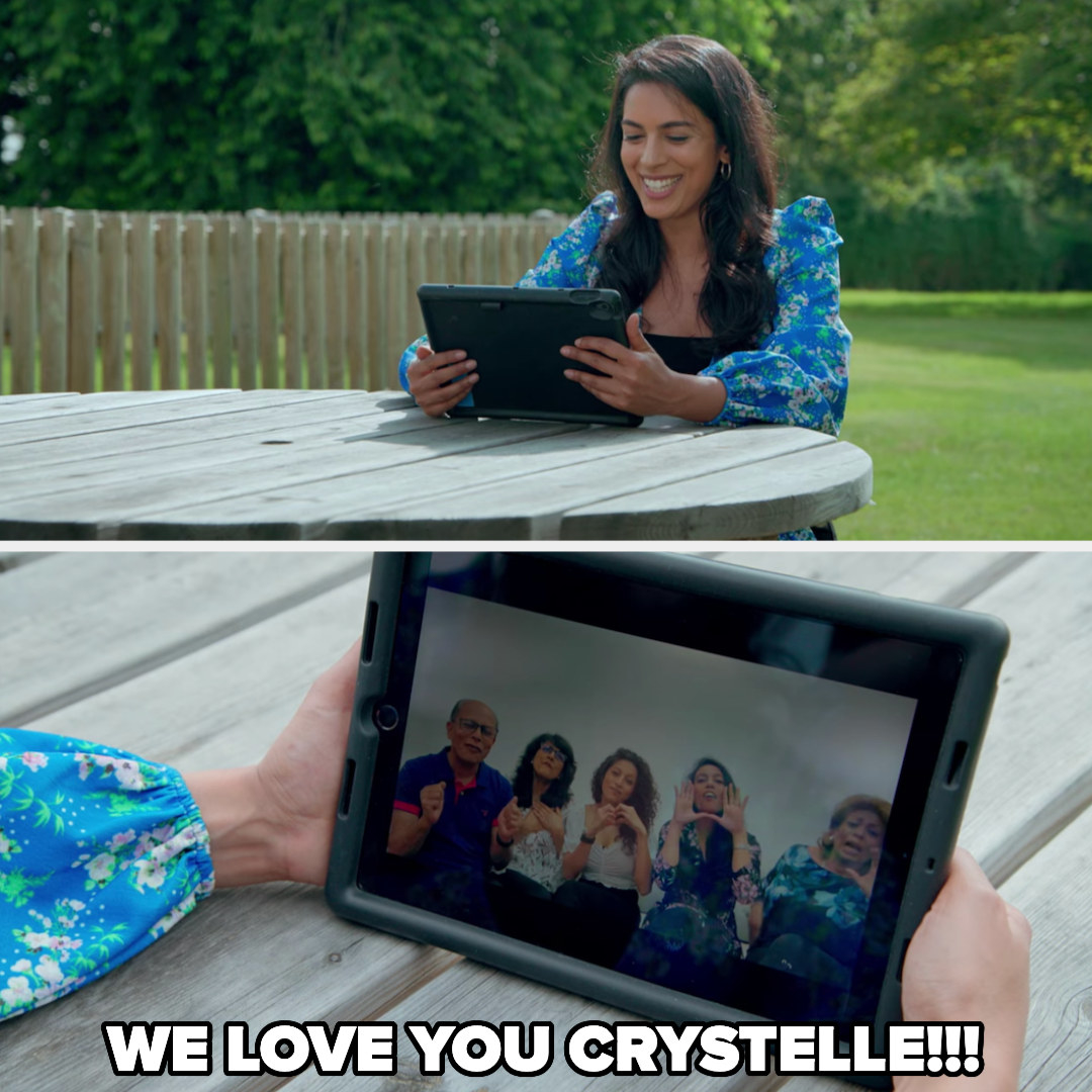 Crystelle&#x27;s family shouts we love you Crystelle