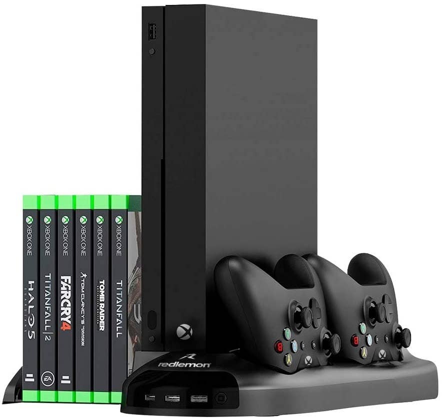 Cargador para Controles Xbox Series X y Xbox One + 2 Baterías Redlemon