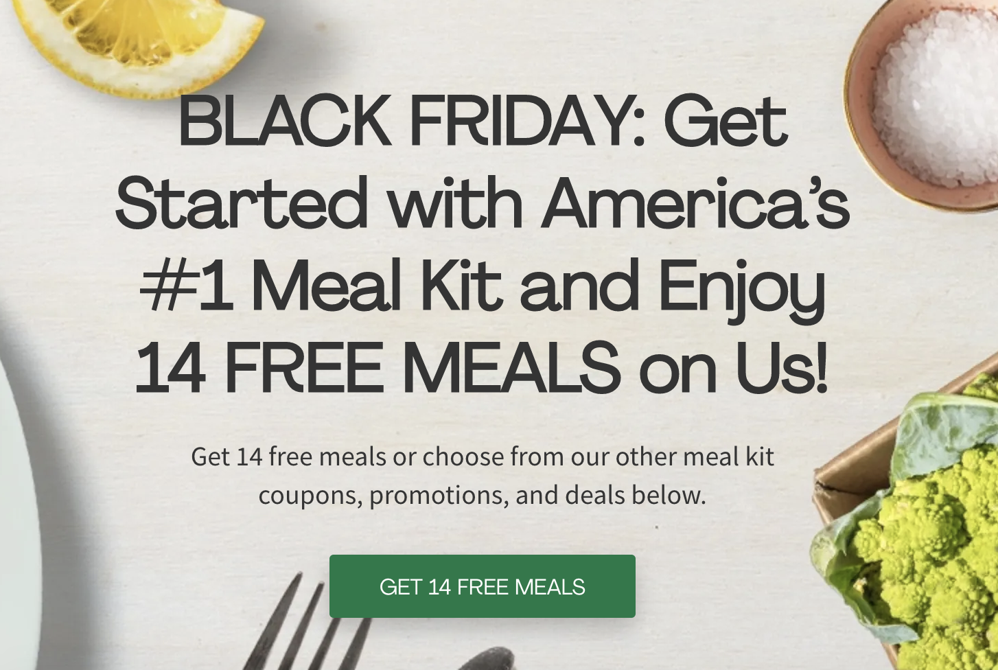 Early meal kit Black Friday deals from HelloFresh and more