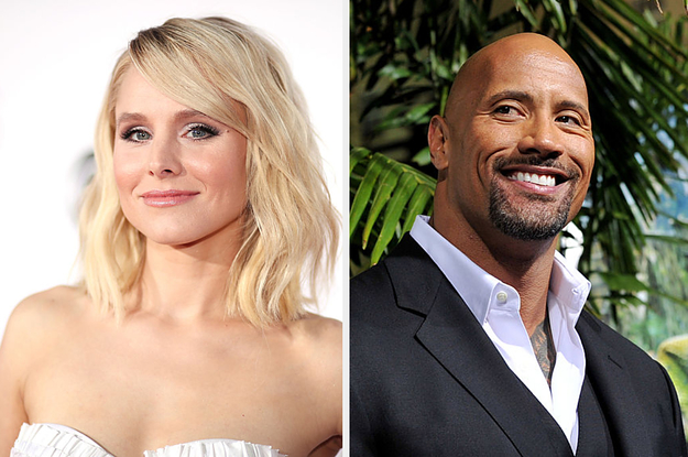 Kristen Bell and Dwayne Johnson
