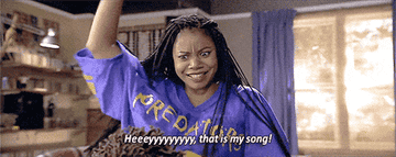&quot;Scary Movie&quot; – Brenda is seen with her arm up dancing.