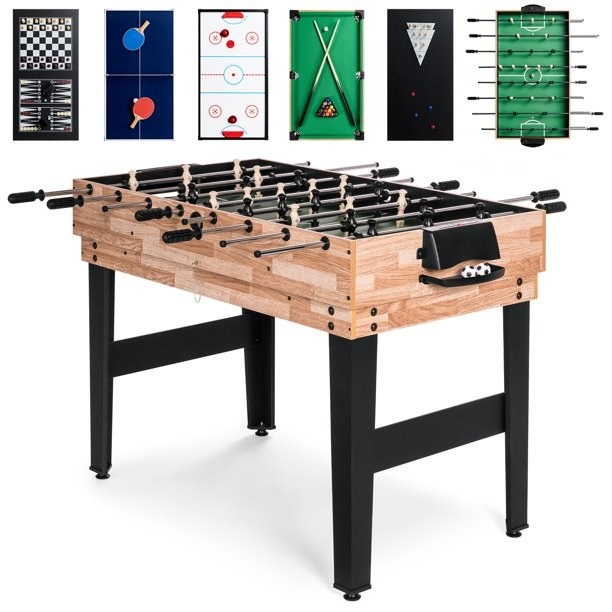 the table with the different game boards above