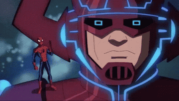 Galactus and Spider-Man in &quot;Ultimate Spider-Man&quot;