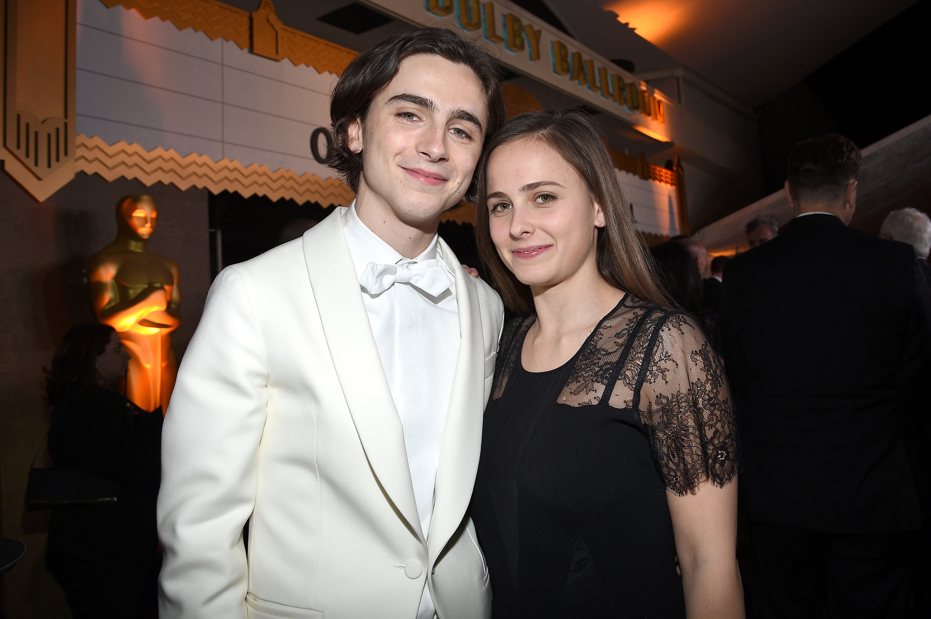 Timothée and Pauline pose for a photo together