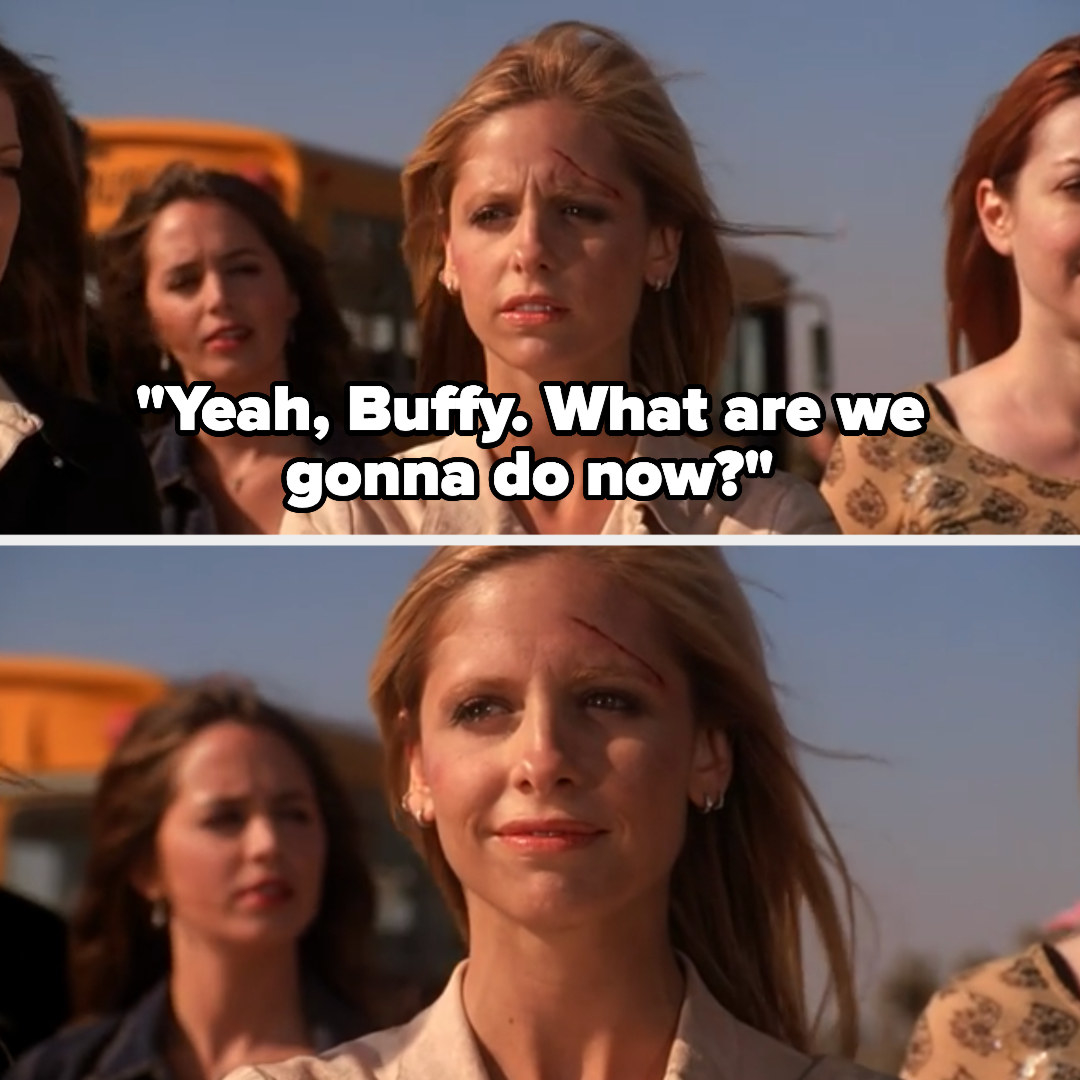 Dawn asks Buffy what they&#x27;ll do now and Buffy smiles