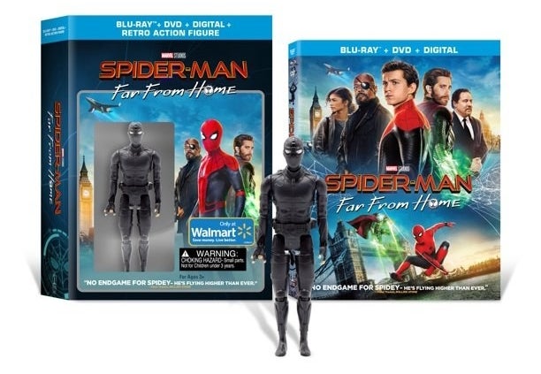 the blue movie packaging and black action figure