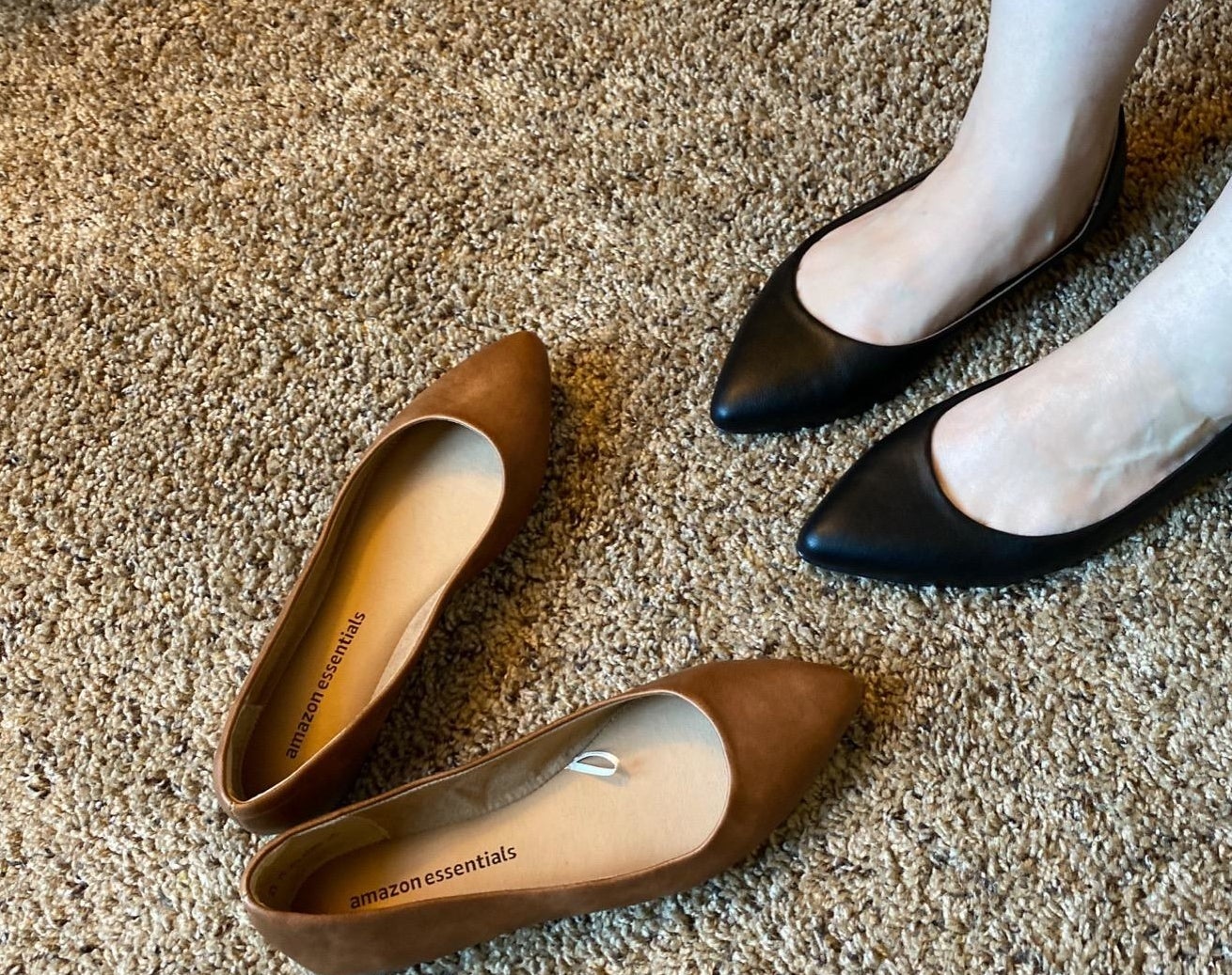 a reviewer with black and brown flats