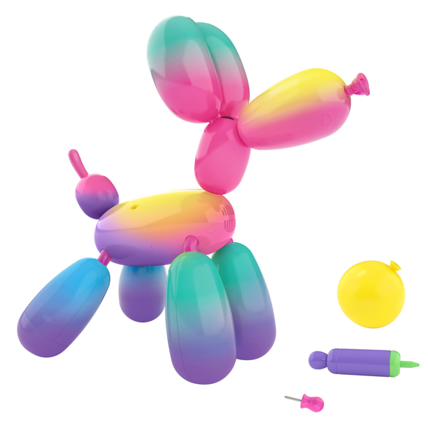 the rainbow squeakee dog balloon toy