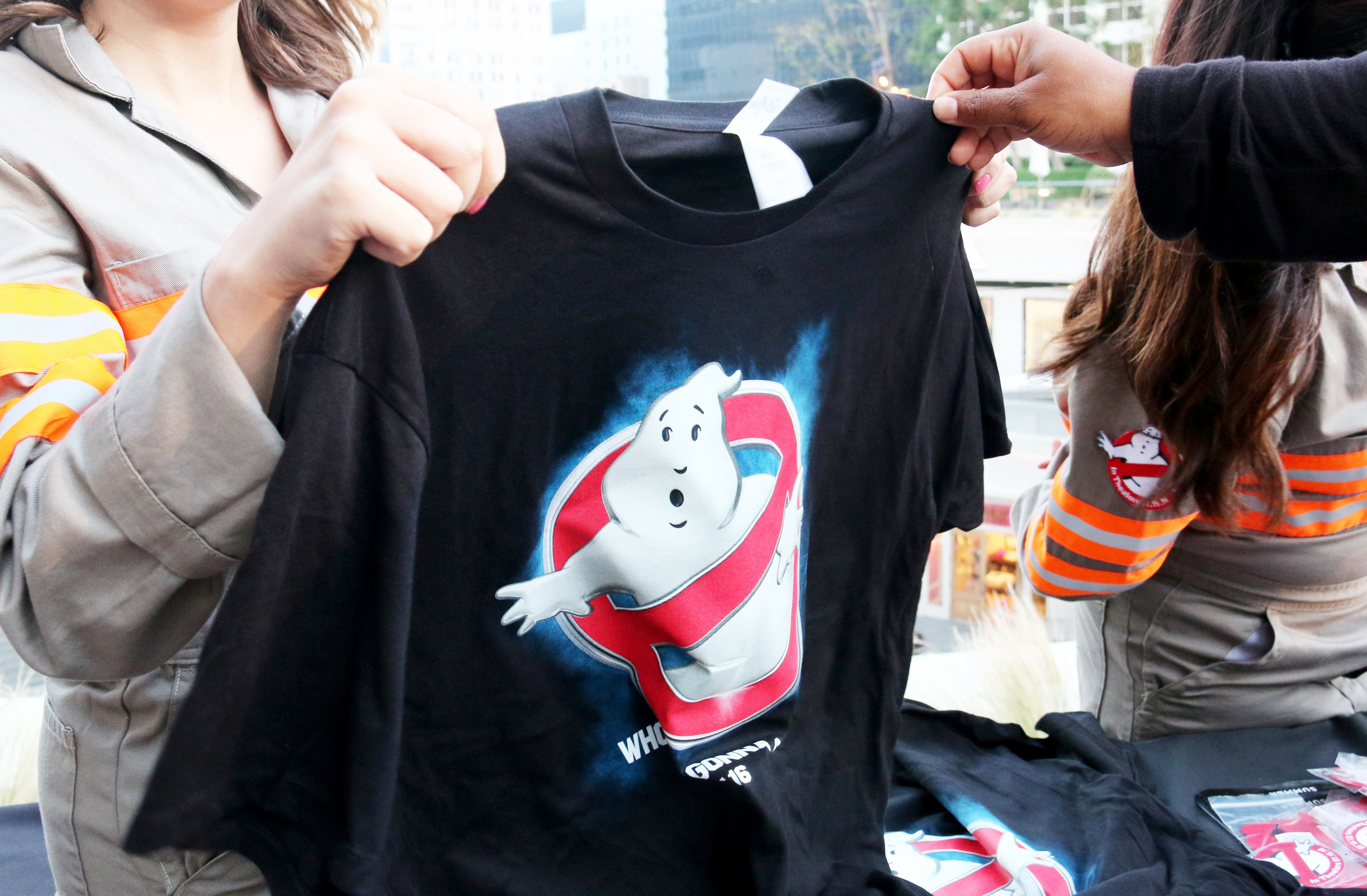 a ghostbusters t-shirt
