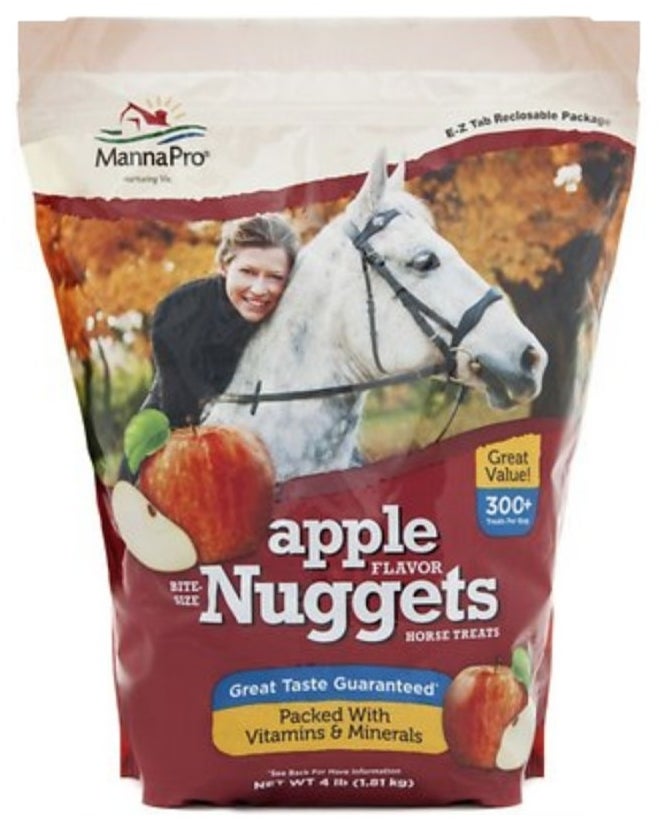 A bag of apple flavor horse treats