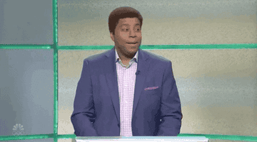 Kenan Thompson shaking his head and saying &quot;please don&#x27;t do that&quot;