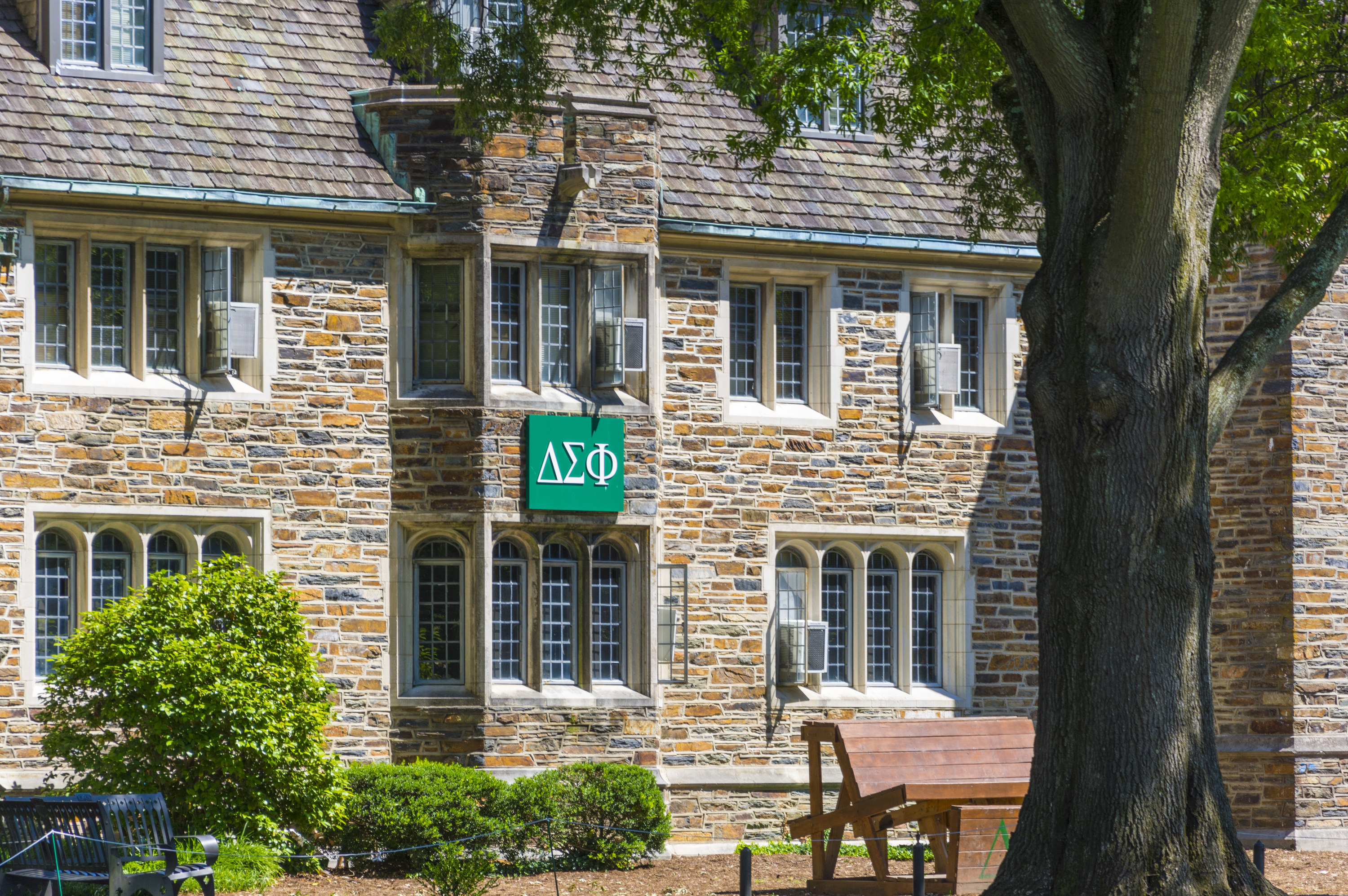 The exterior of a sorority house