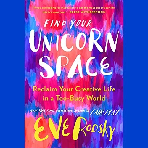 colourful background with find your unicorn space title