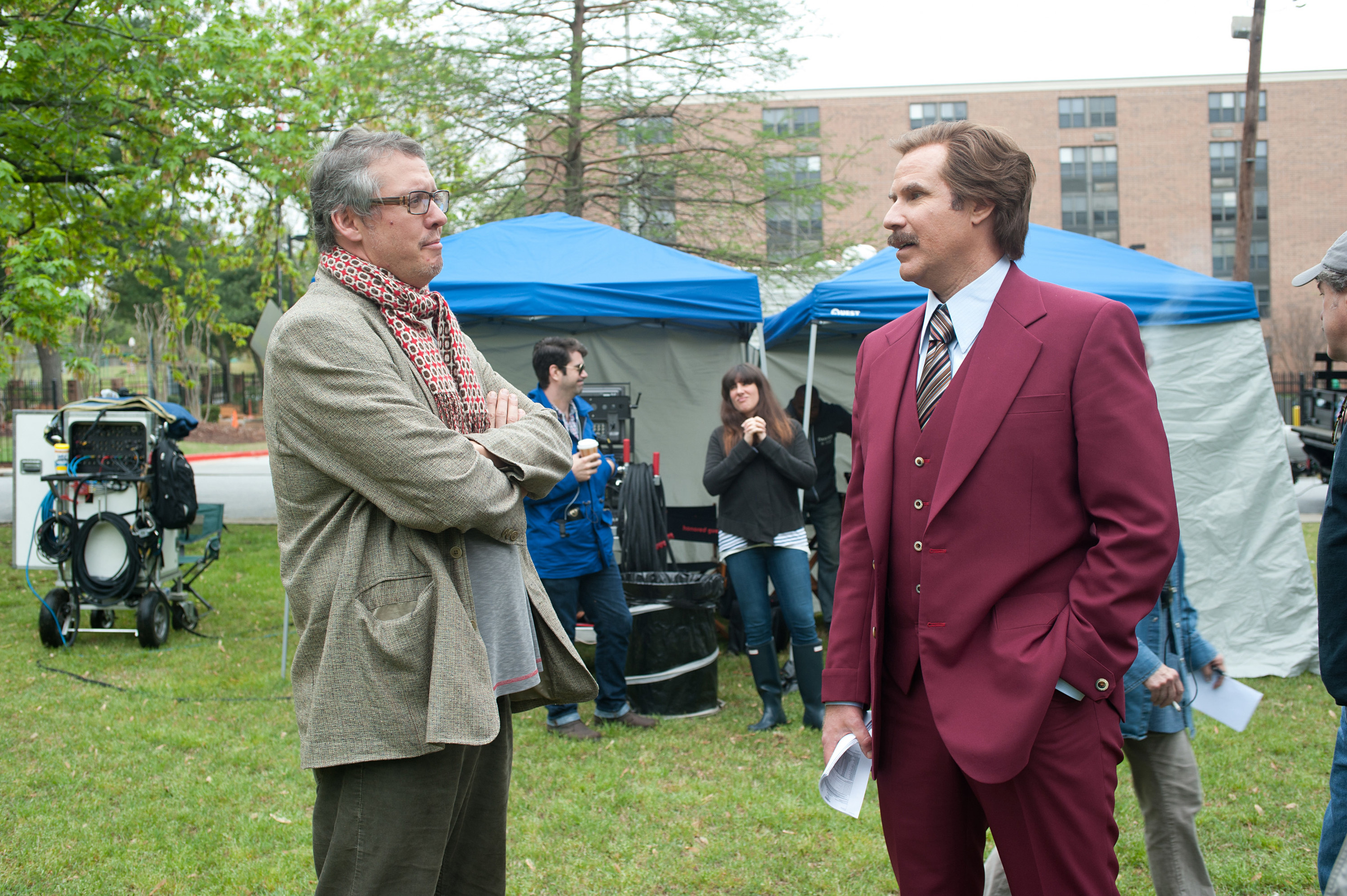 McKay and Ferrell talk on set of Anchorman 2