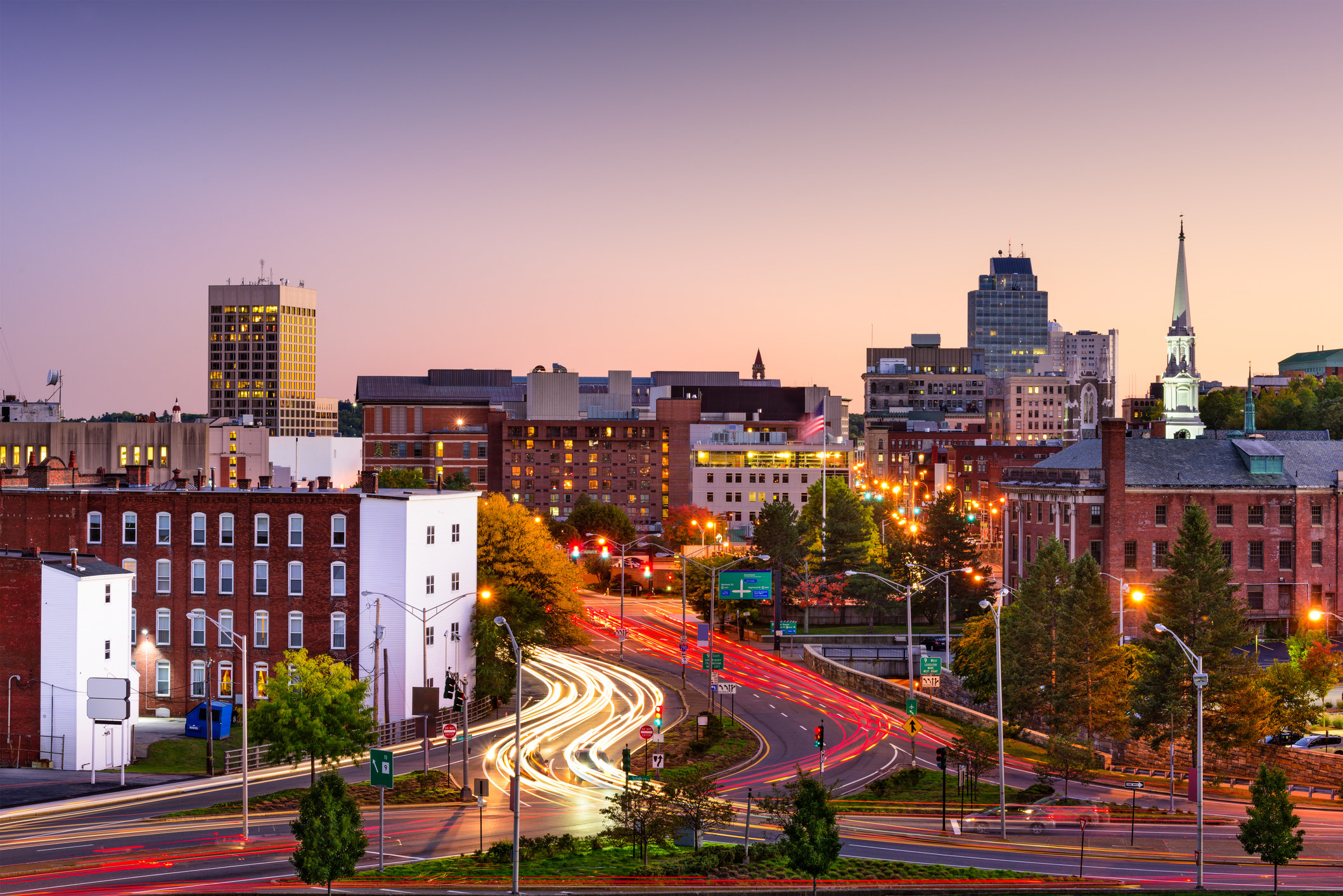 Timelapse shot of Boston during rush-hour traffic