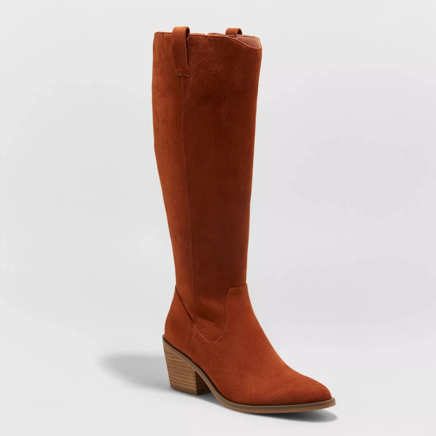 The burnt orange boot with brown sole