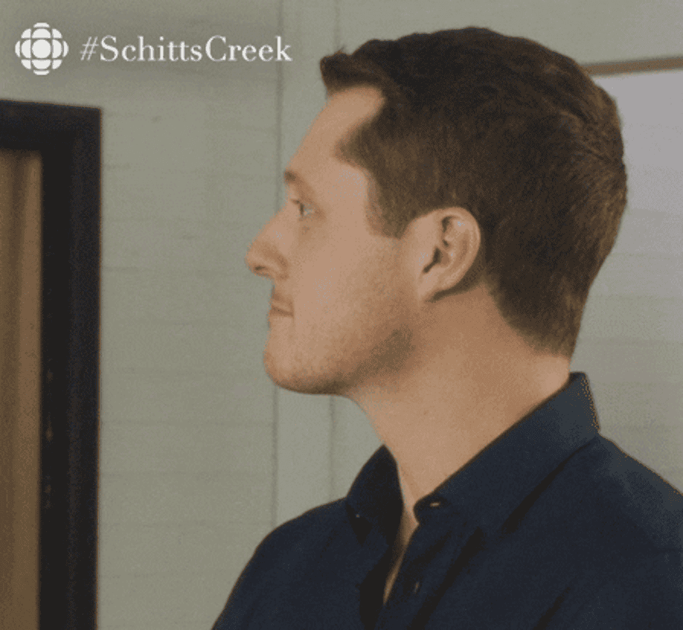 a gif of Patrick in &quot;Schitt&#x27;s Creek&quot; looking teary and saying &quot;beautiful&quot;