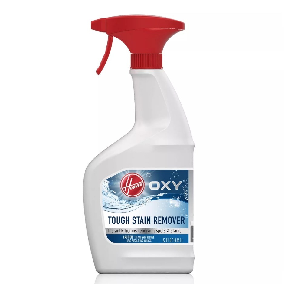 A bottle of carpet and upholstery stain remover