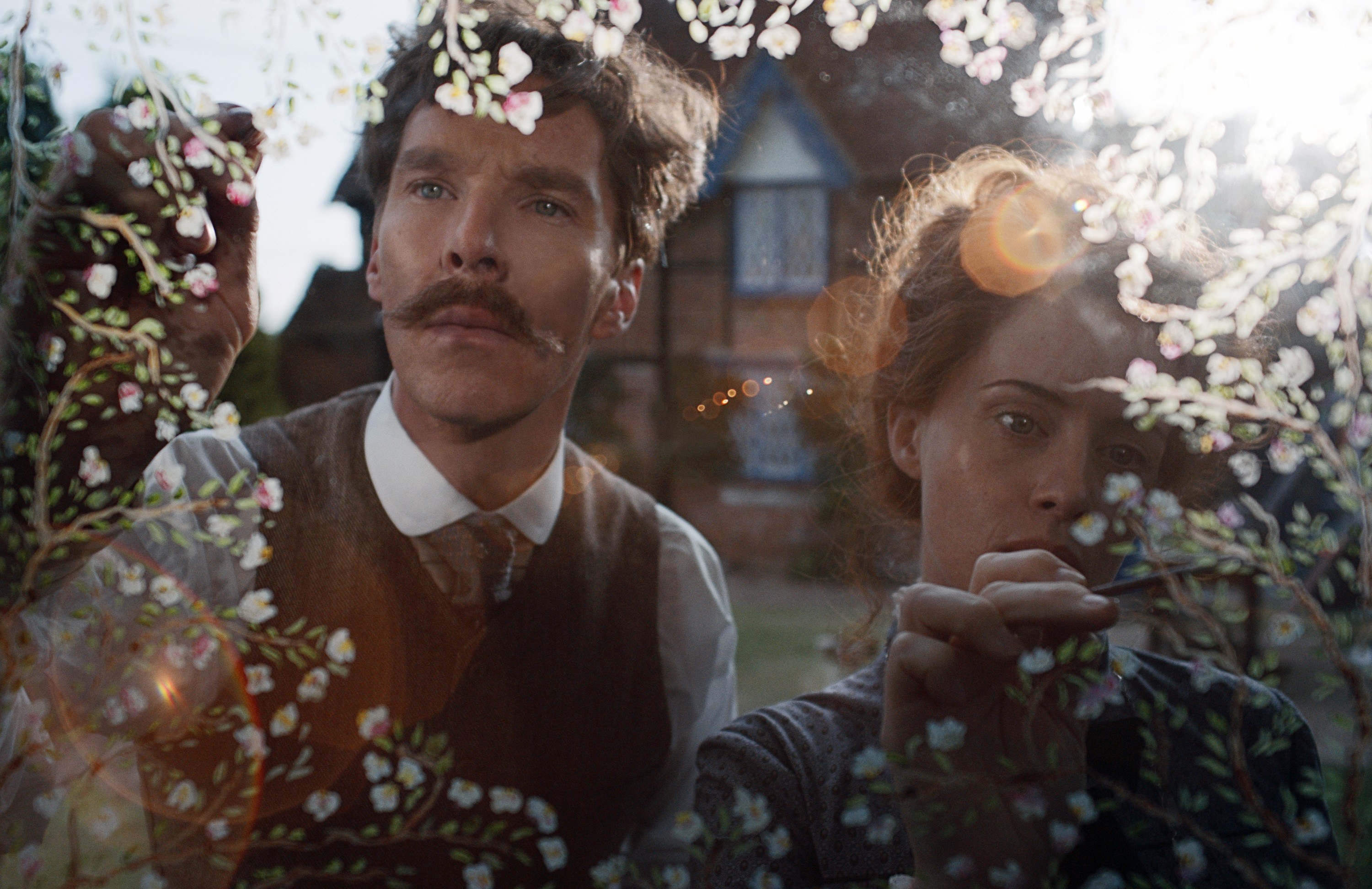 Benedict Cumberbatch and Claire Foy paint flowers