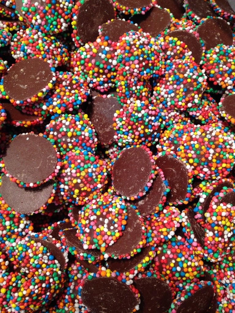 chocolate with sprinkles on it