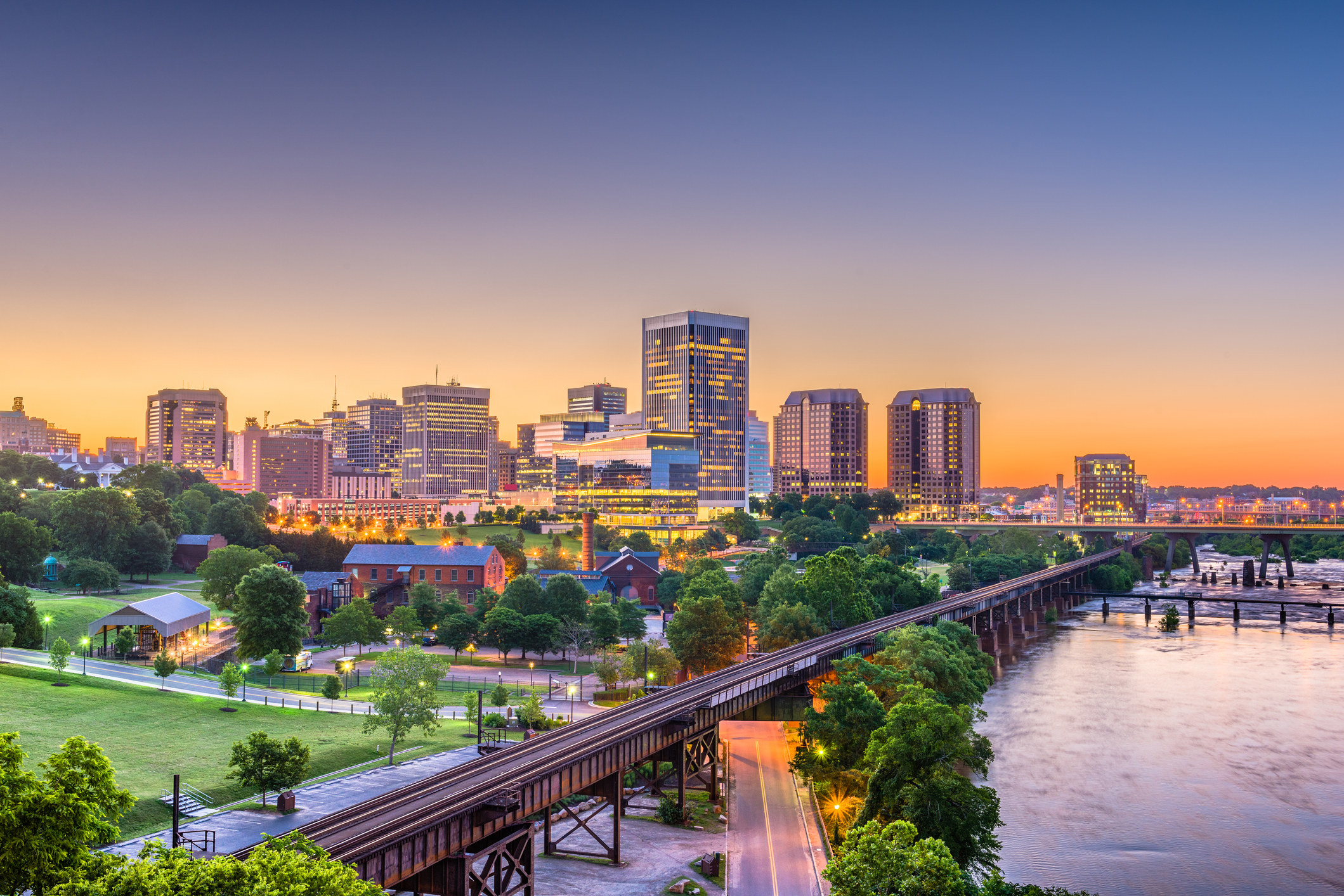 Richmond during sunset