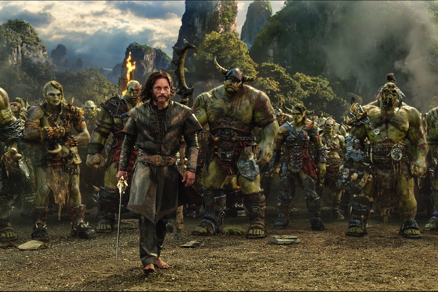 the orcs prepare themselves for battle