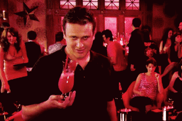 marshall from how i met your mother dancing with a cocktail