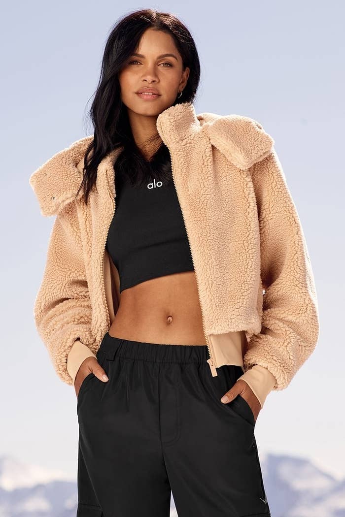 Stay Cozy and Stylish with our Foxy Sherpa Jacket