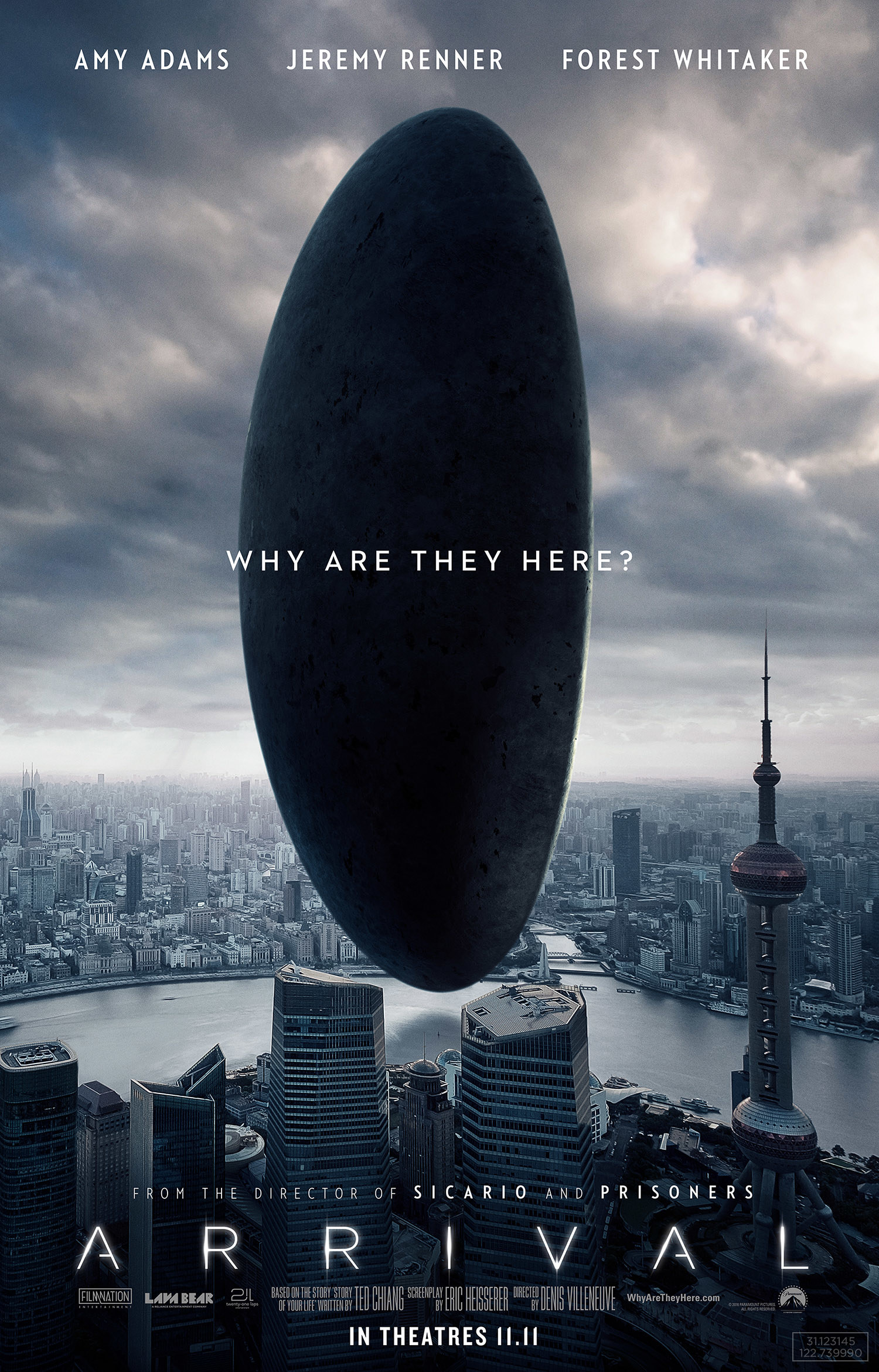Hong Knong and Shang Hai shown as the same location in Arrival poster
