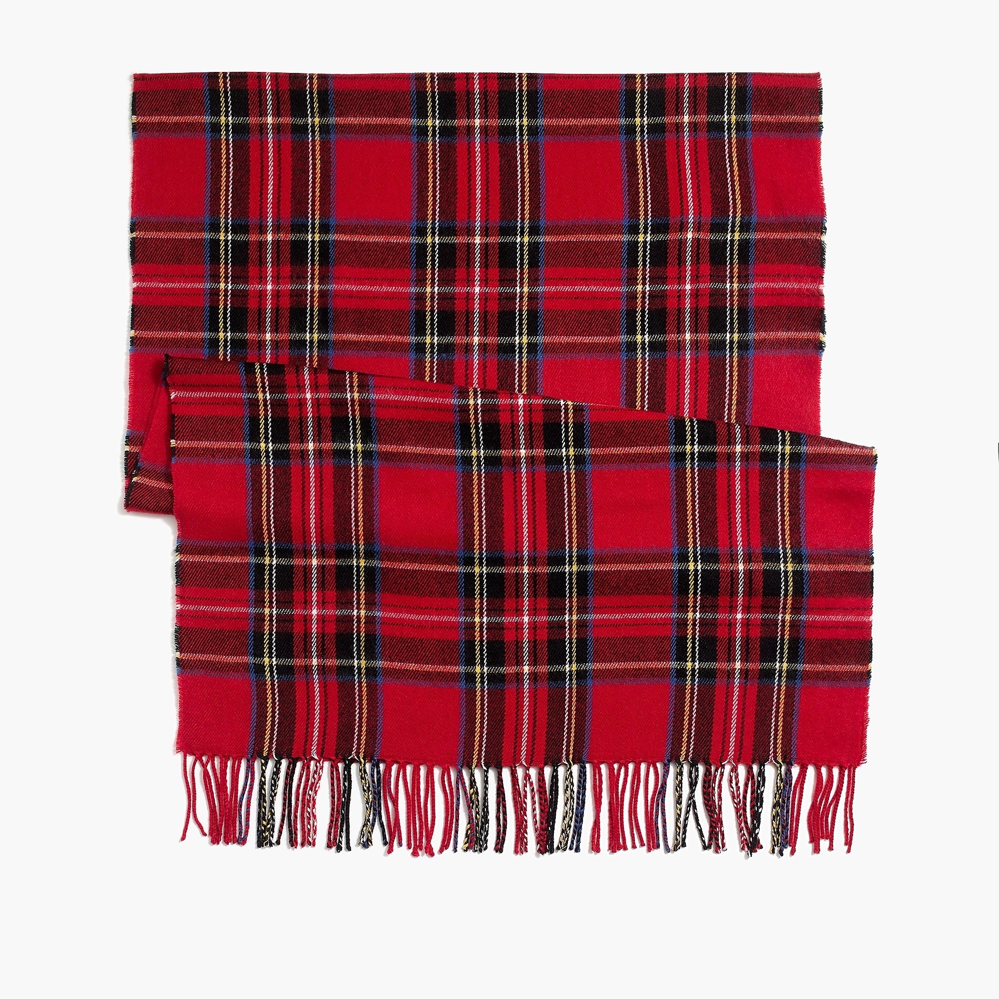 A red plaid scarf