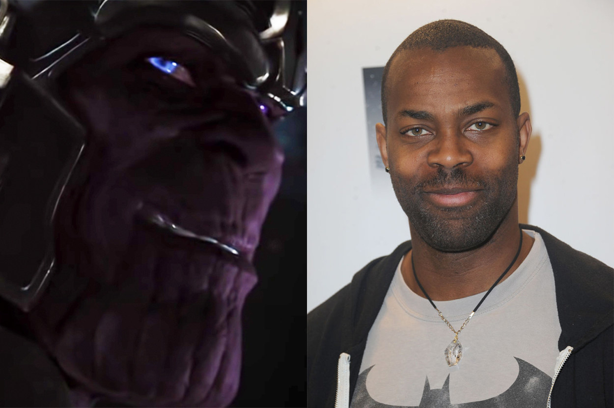 Thanos flashes the camera a wicked smile