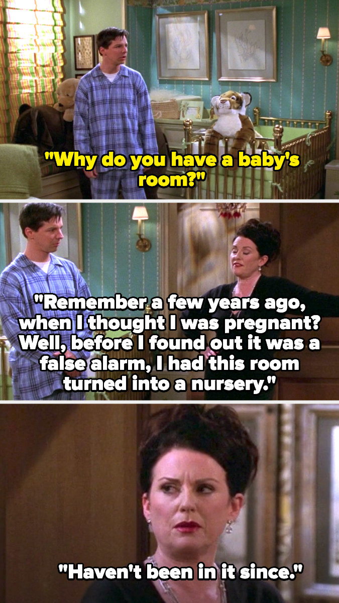 Jack asks Karen why she has a baby&#x27;s room and Karen brings up when she thought she was pregnant a few years back and says she turned the room into a nursery, but she hasn&#x27;t been in it since