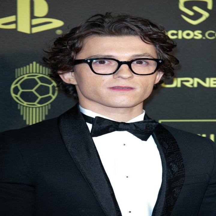 Tom Holland rocking glasses and a tux on the red carpet