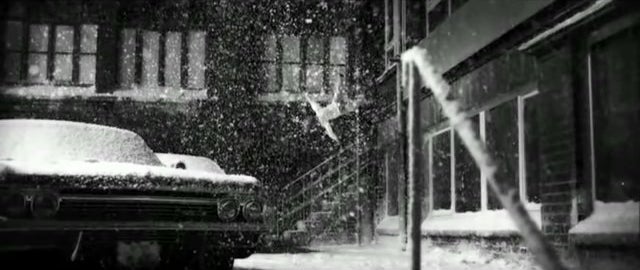Nic falling to the street in the snow in &quot;Antichrist&quot;