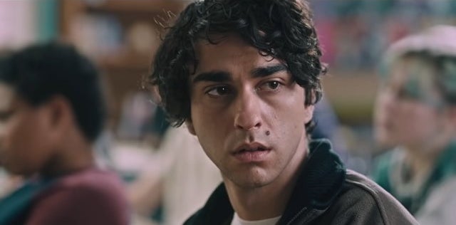 Peter sitting in class in "Hereditary"