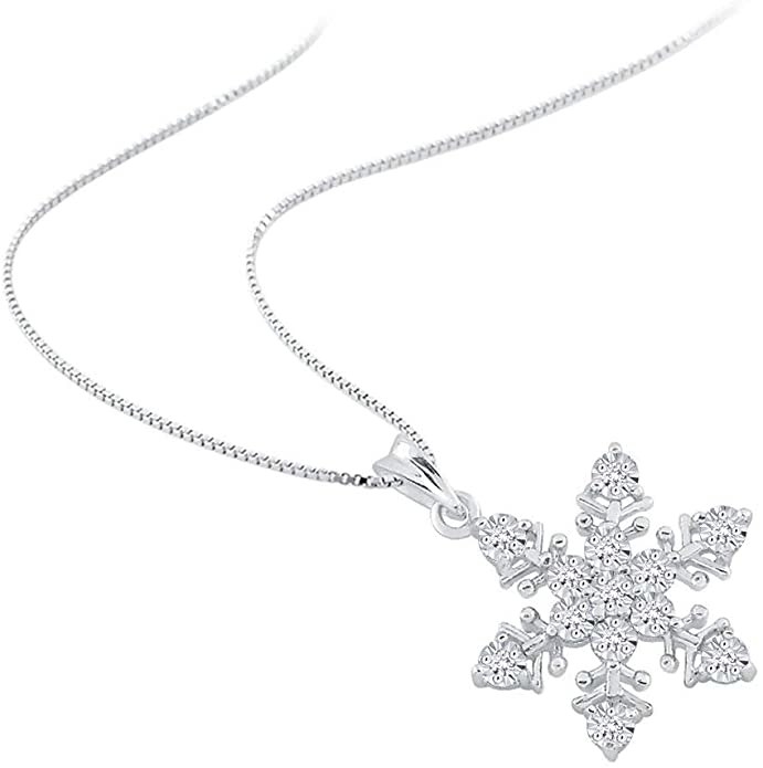 a silver snowflake necklace