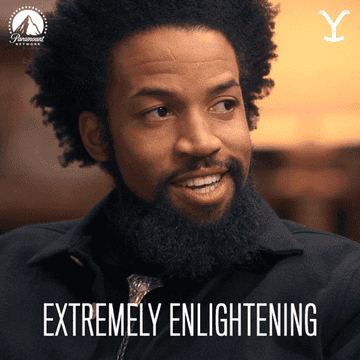 A man saying &quot;extremely enlightening&quot;