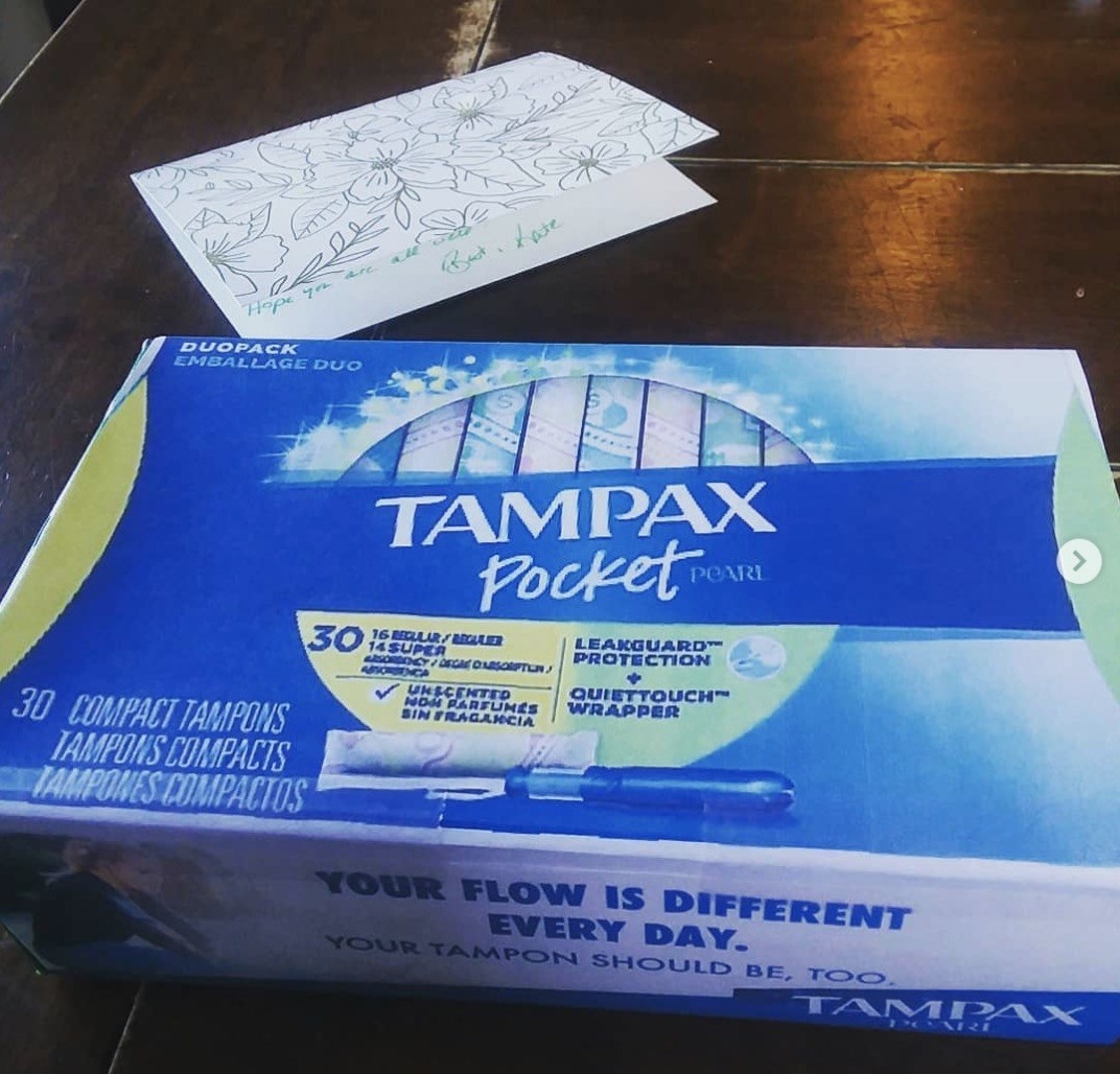 Fake Tampax tampon box