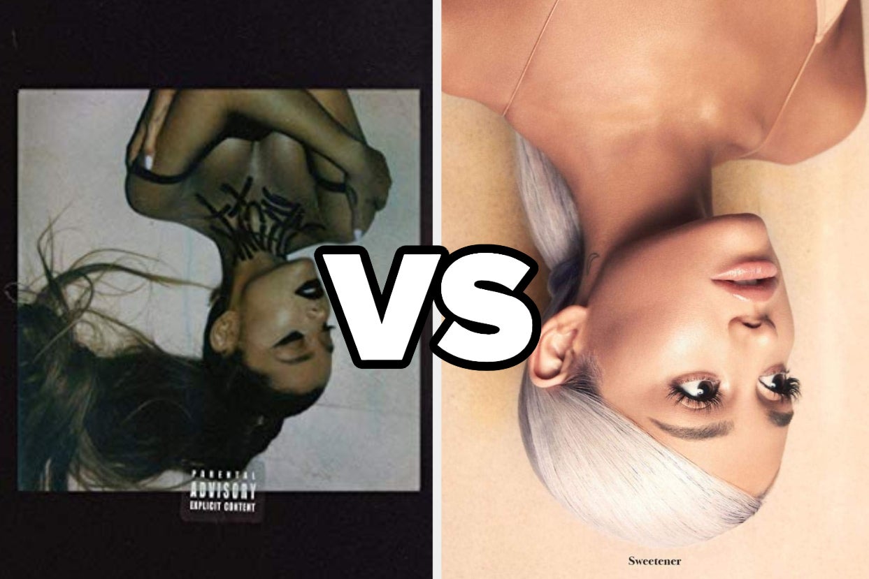 Album covers for thank u next and sweetener